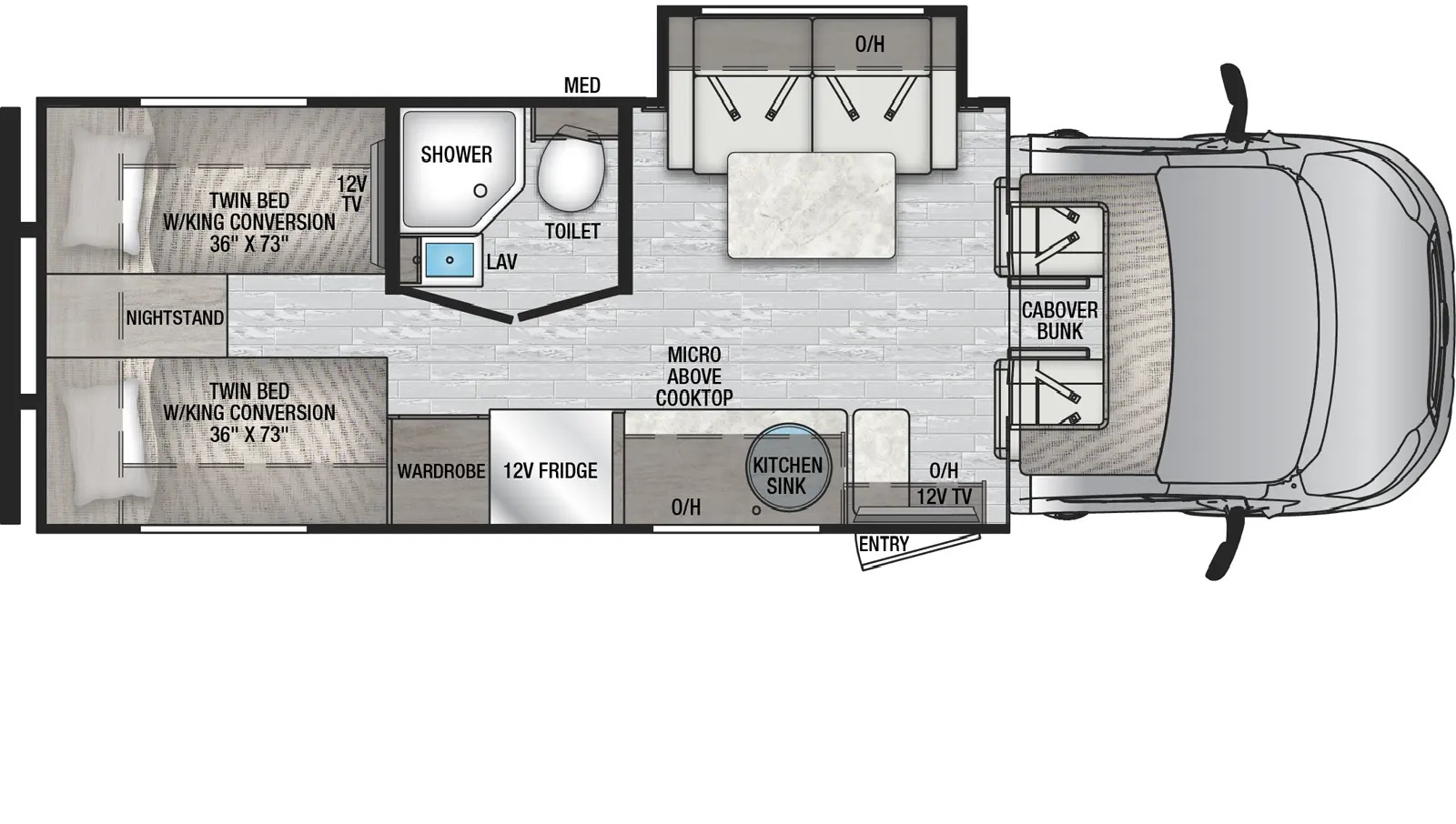 2024 EAST TO WEST RV ALITA 23TK*23, , floor-plans-day image number 0